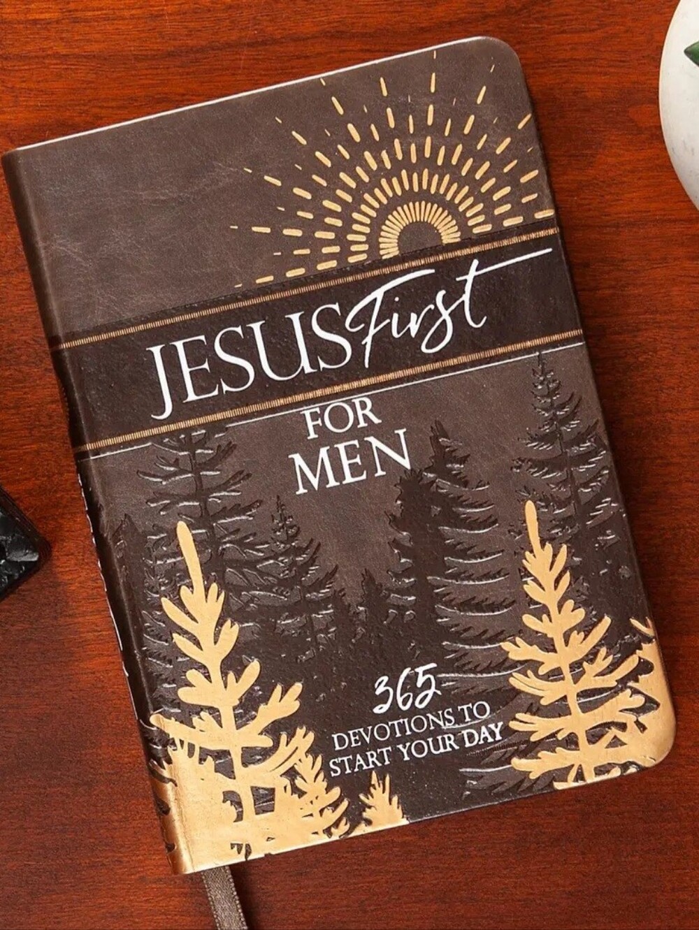 Jesus First For Men 365 Devotions Hardcover - Brown & Gold